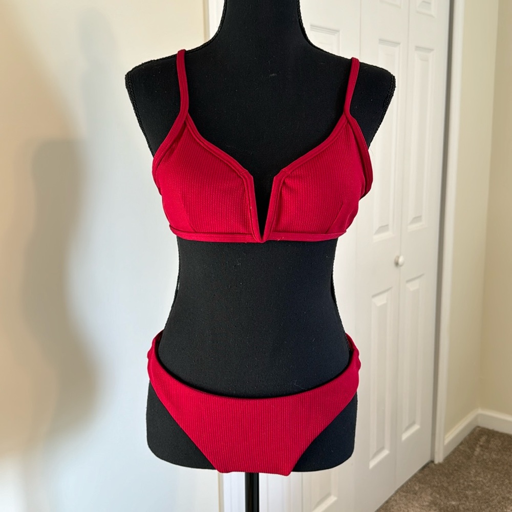 ☀️NWT Zaful red bikini M